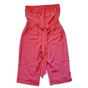 New Women's Coral Strapless Crop Pant Jumpsuit Size 2X